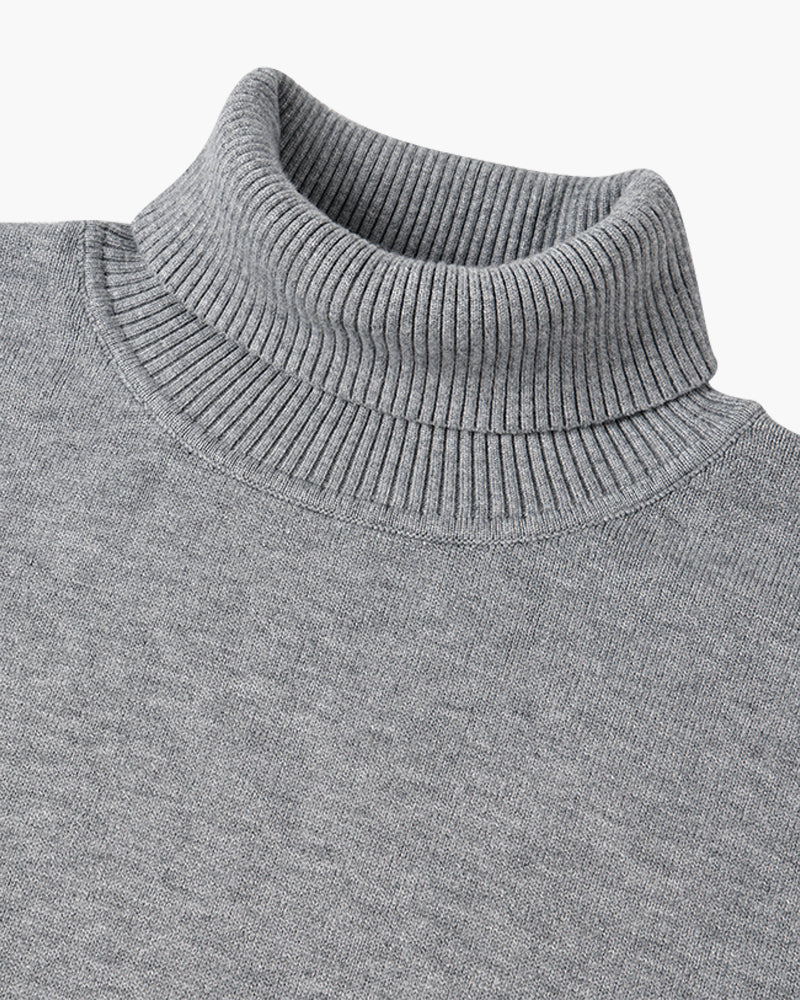 JANGSAN Merino-Wolle Rollkragenpullover